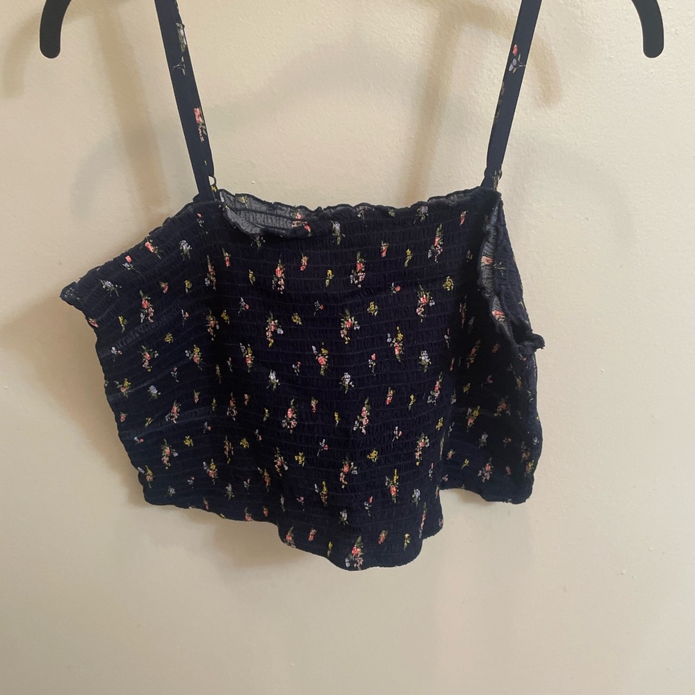 Floral Smocked Crop Top